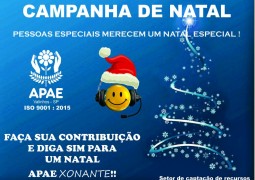 APAE faz campanha para conseguir recursos para festa de natal