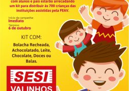 SESI Valinhos promove campanha em prol das crianças atendidas pelas instituições da FEAV