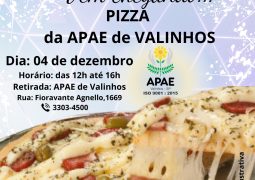 Pizza Solidária reserva a sua e ajude a APAE Valinhos