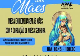 Missa na APAE vai homenagear as mães