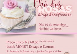 Chá das Rosas evento especial do Grupo Rosa e Amor