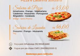 ACES promove a Campanha Pizza e Lasanha do bem dia 19 de outubro com vários sabores