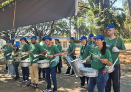 Fanfarra da APAE Valinhos abrilhanta comemoraçõesda SIPAT na EATON