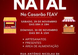 Feira de Natal do Casarão FEAV chega à 2ª edição com atrações, gastronomia e produtos exclusivos