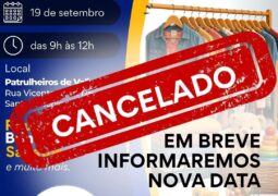 Bazar Solidário do Patrulheiro é cancelado