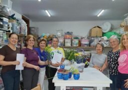 Oficina de Ikebana no Grupo Rosa e Amor une arte, terapia e conexão com a natureza